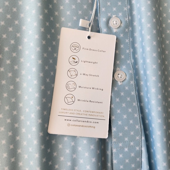 Collars & Co Polo Shirt Mens Size 3XL Featherweight Flex Seabreak Costal NEW NWT - Picture 4 of 10